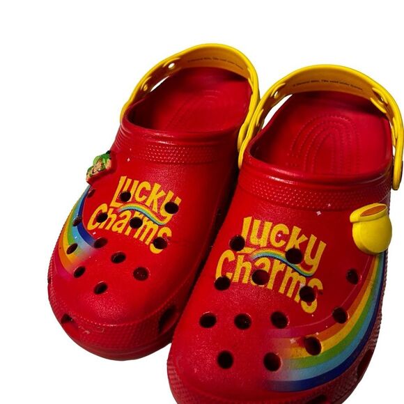 Crocs Classic Lucky Charms Limited Edition Red Slip On Clogs Men Size 9 main image 4